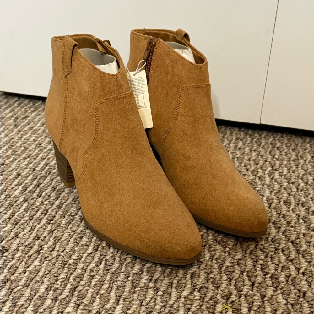 Old Navy Camel Suede Ankle Boots